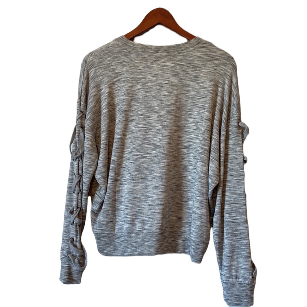 For the Republic Gray with Lacing Sweatshirt - Picture 4 of 9